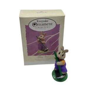 VTG 1994 Hallmark Keepsake 1.75" Tilling Time Bunny Easter KOC Club Ornament NIB